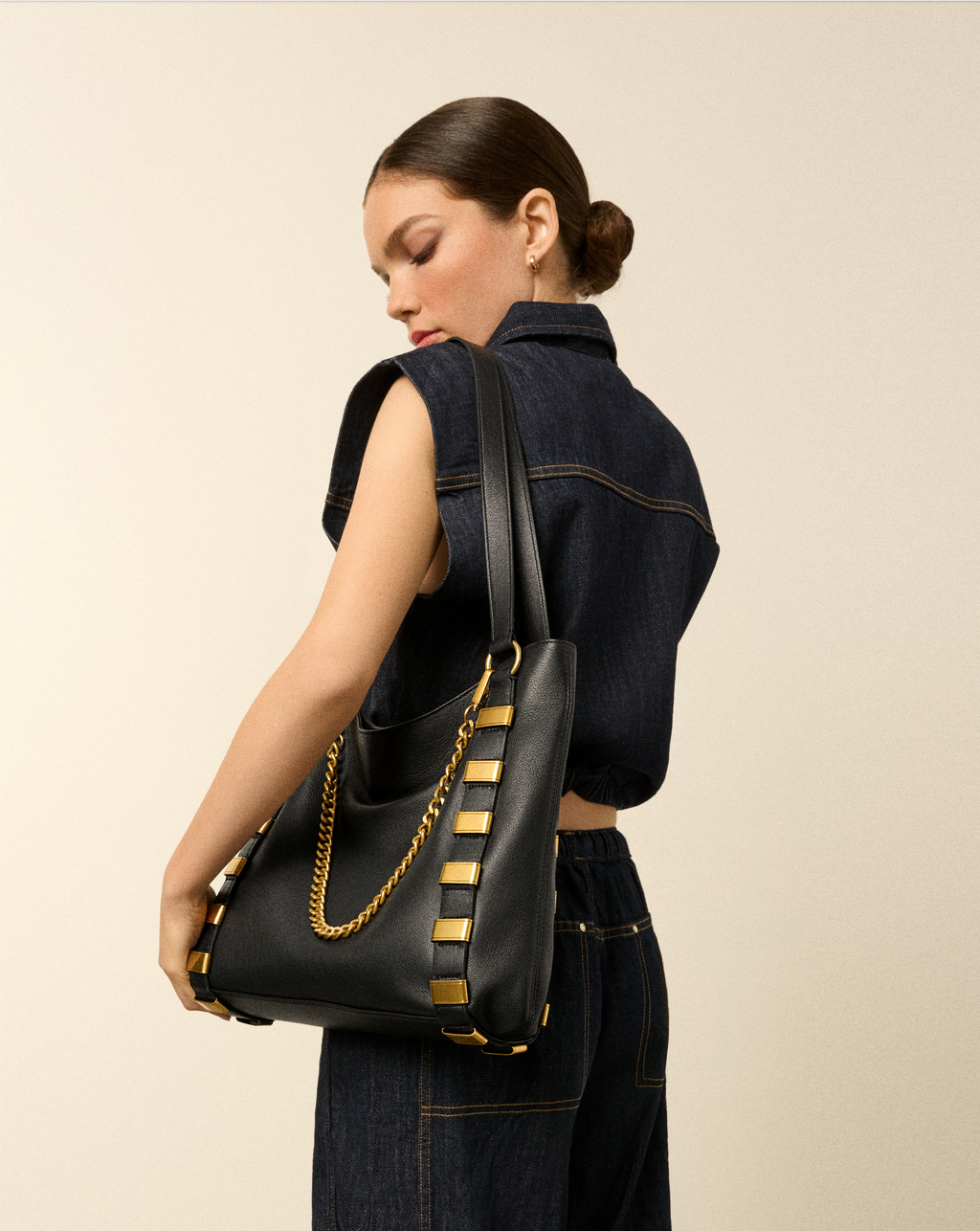 Links Tote - Black Gold