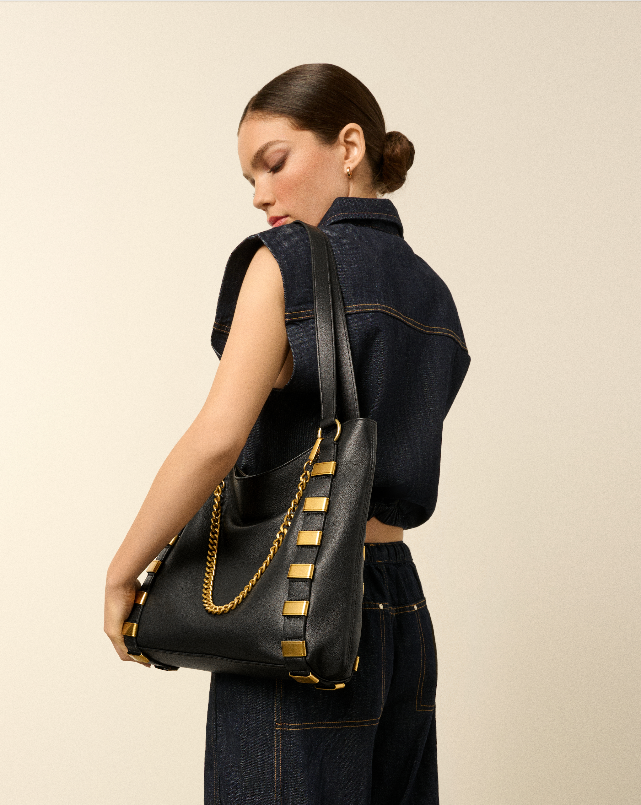 Links Tote - Black Gold