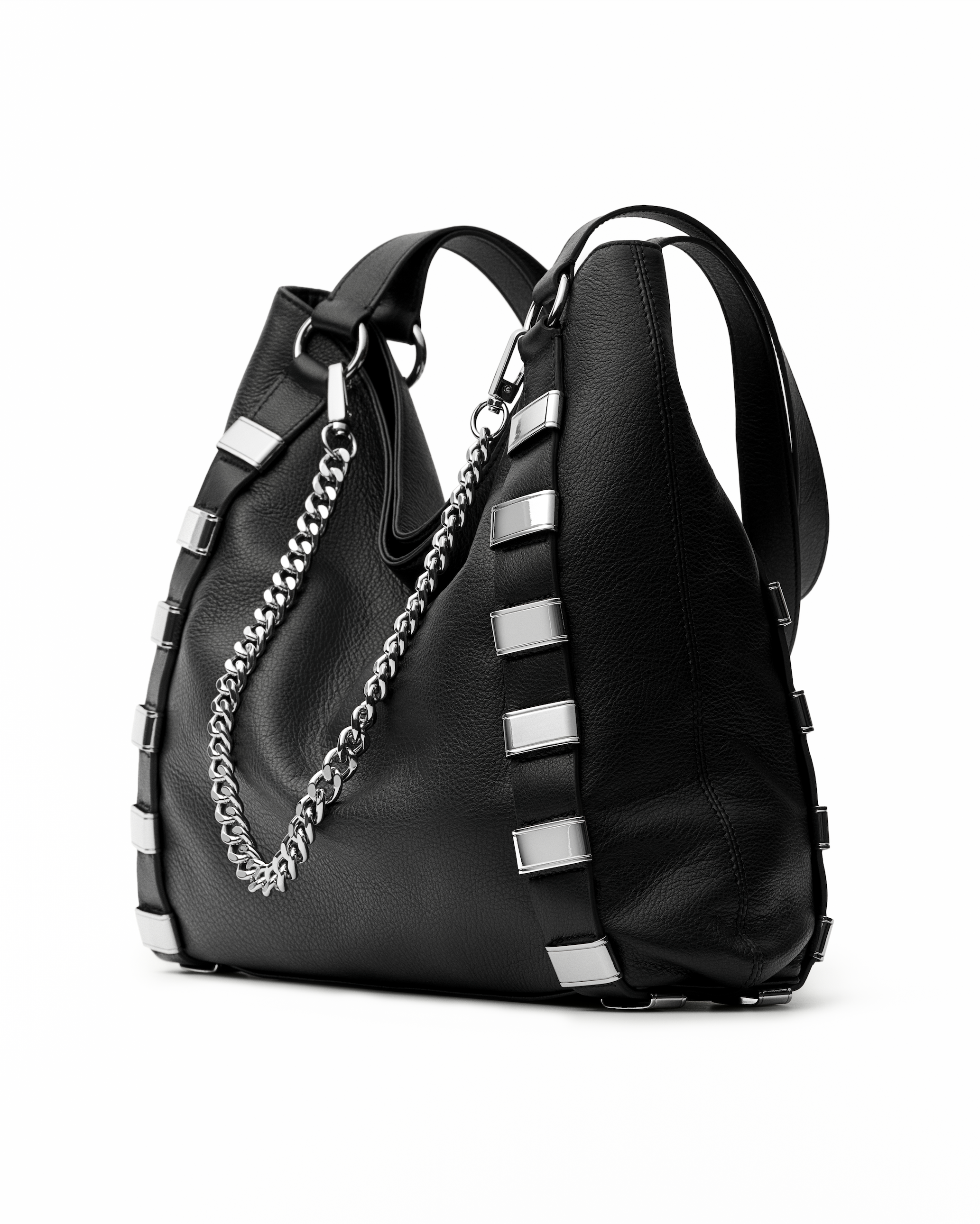 Links Tote - Black Silver
