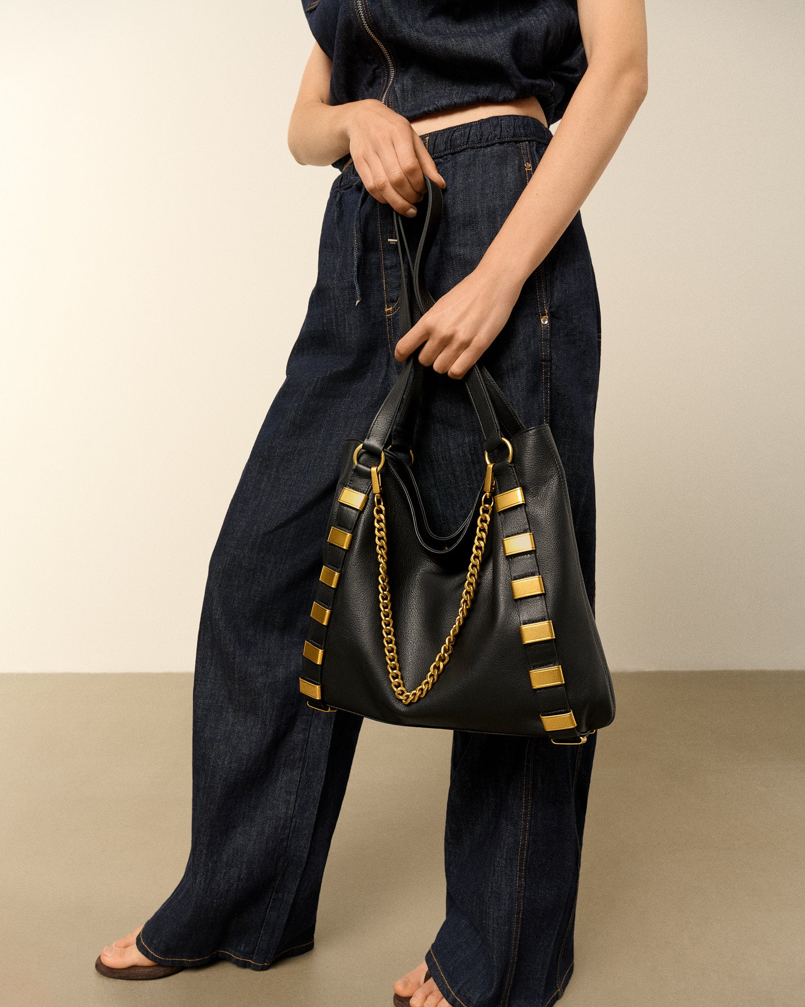 Links Tote - Black Gold-4