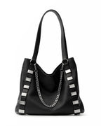 Links Tote - Black Silver